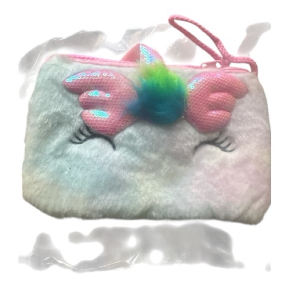 Adorable Unicorn Pouch with Pink Accents